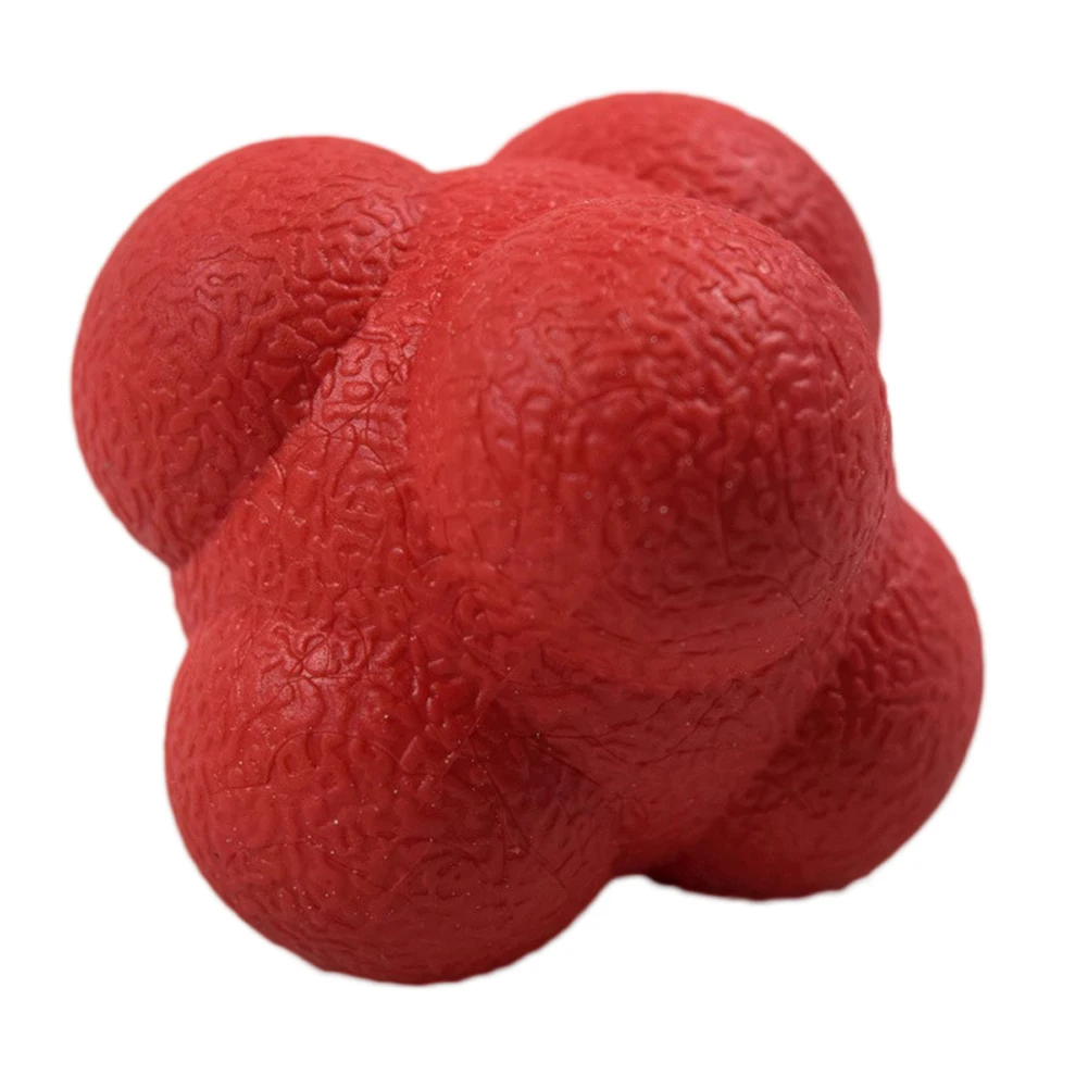 Workout Elastic Baseball Sports Agility Training Fitness Reaction Ball Coordination Reflex Outdoor TPR Exercise Tennis Hexagonal