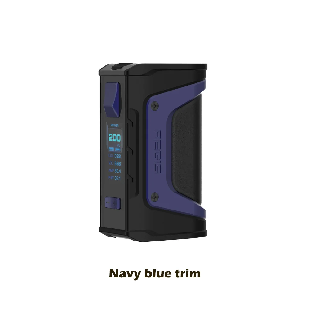 Geekvape Aegis legend 200 Вт TC коробка мод Питание от двух батарей 18650 электронная сигарета 510 поток атомайзер vape мод - Цвет: Navy blue trim