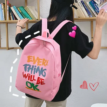 

new JIULIN high-quality fashion Leisure Korean version of the wild campus student canvas lady backpack school bag