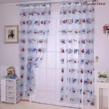  NEW 100cm*200cm Children Car Pattern Drape Panel Sheer Scarf Door Room Window Curtain Wholesale 