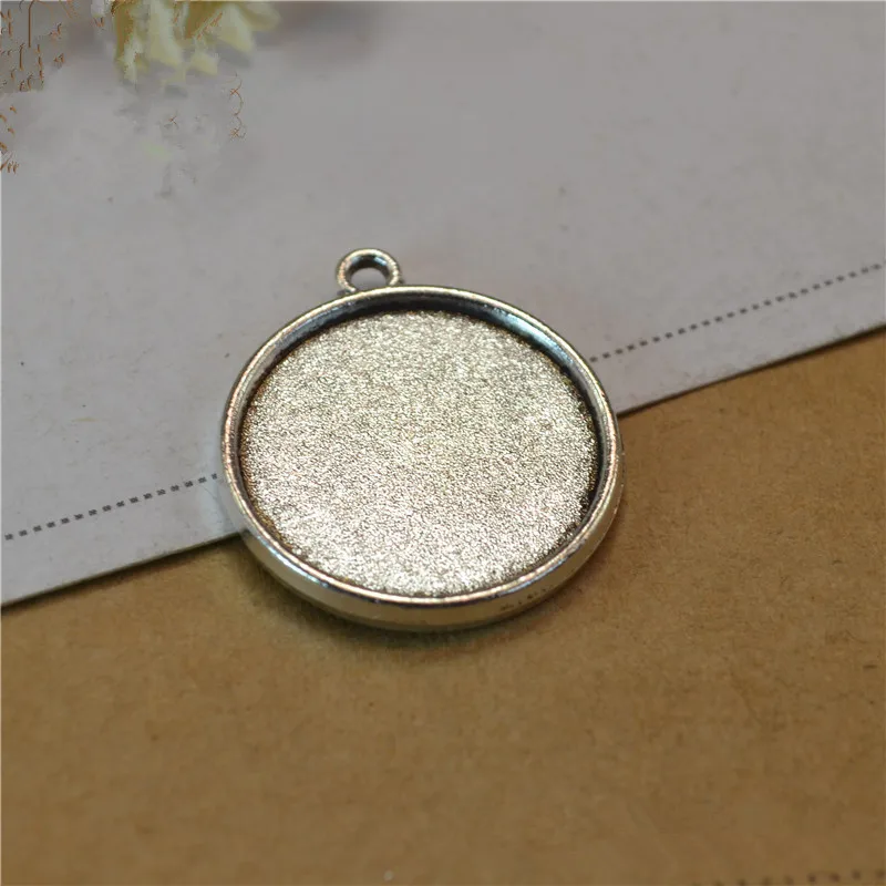40pcs/lot Retro Round Cabochon 25mm Settings Cameo Base Jewelry Crafts