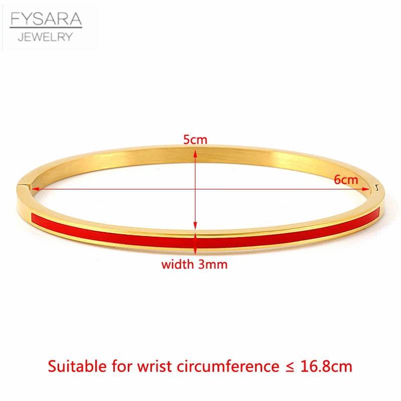 3mm Thin Colorful Orange Enamel Bangles Bracelets for Women Party Fashion Bangles Stainless Steel Jewelry 7 Color Bangle Bracelet Stainless Steel Bracelet
