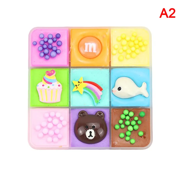 9 Colors Hand Gum Playdough Fluffy Slime Floam Light Clay Modeling Kids Toy Rubber Children's Toys 6