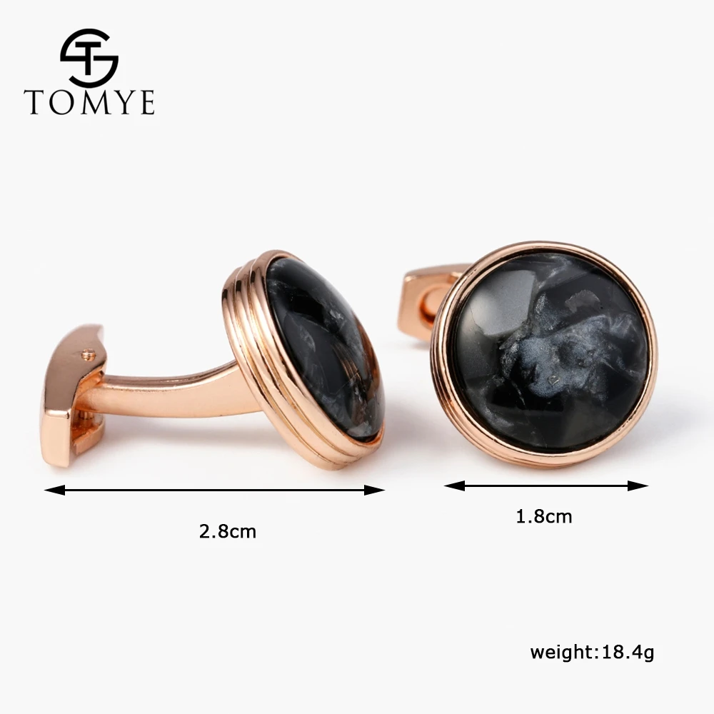 Запонки для мужчин TOMYE XK19S065 высококачественные модные круглые запонки