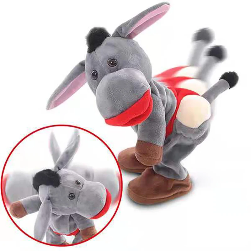Поворотная голова танцующий Ослик поворот с песней плюшевые игрушки электронные