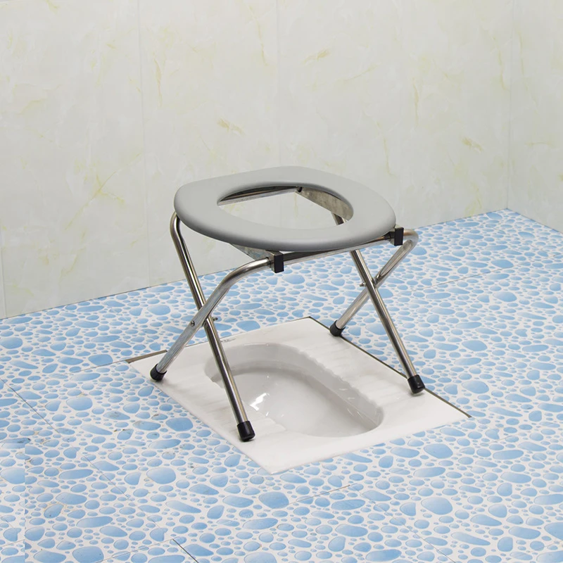 

Foldable Elderly Pregnant Women Commode Chair Toilet Stool Medical Bedside Potty Chair Mobile Squatting Chair Shower Chairs