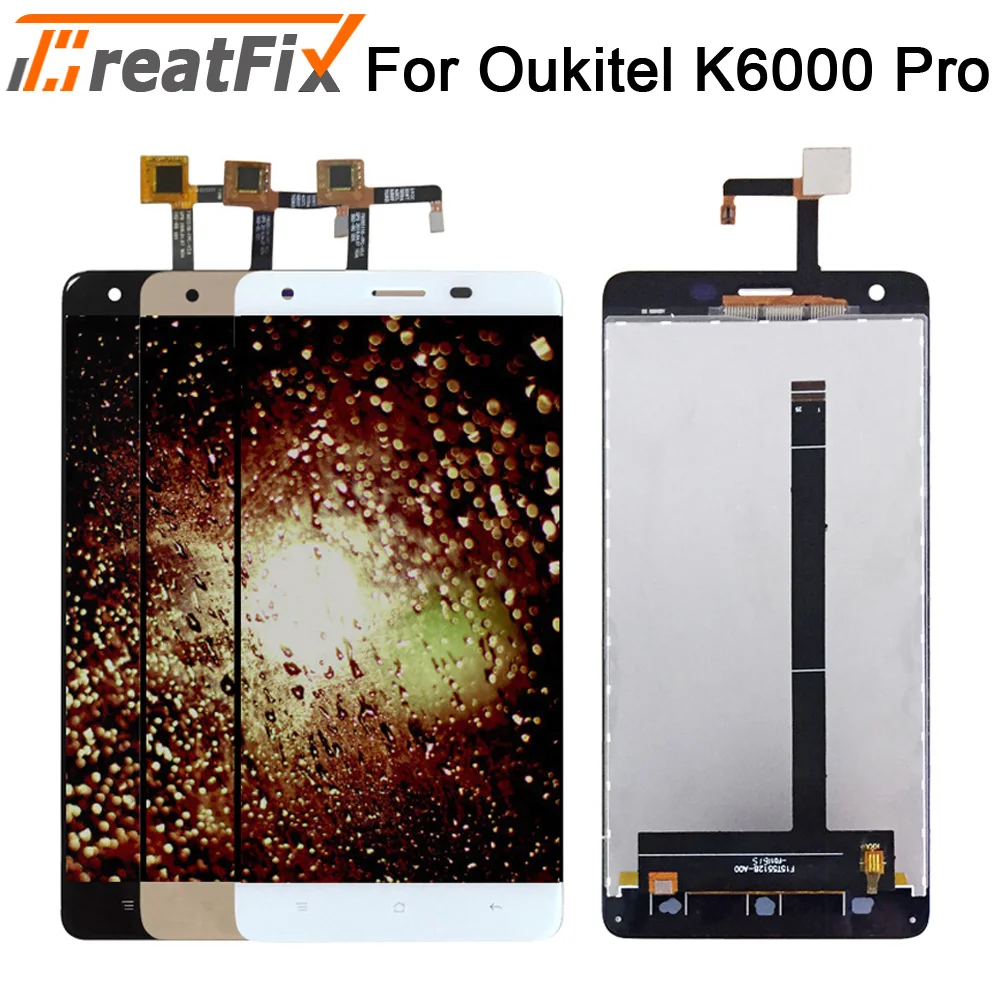 

Good Tested For Oukitel K6000 Pro LCD Display And Touch Screen Digitizer Assembly For K6000 Pro Screen lcd With Tools + Adhesive
