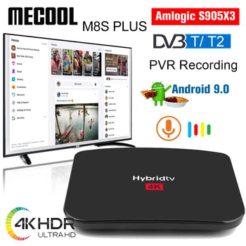 

MECOOL 2020 NEW M8S Plus DVB T/T2 Android 9.0 Smart TV Box Amlogic S905X2 2GB 16GB 4K H.265 2.4G WiFi Set Top tvBox M8S ES RU DE