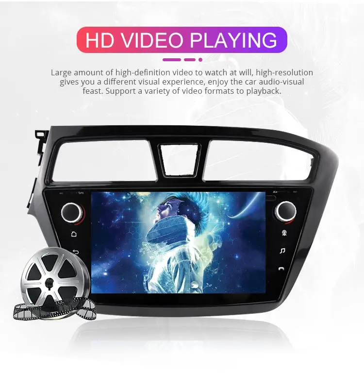 Besina Android 9,0 автомобильный dvd-плеер для HYUNDAI i20- gps навигация 2 Din автомобильный радиоприемник wi-fi-мультимедиа стерео 4G+ 64G аудио