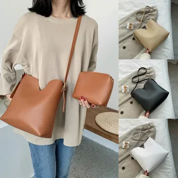 

Women's Spring New Bag Fashion Shoulder Messenger Bag Large Capacity 2pcs Bags For Women 2020 Сумка На Плечо Женская @30