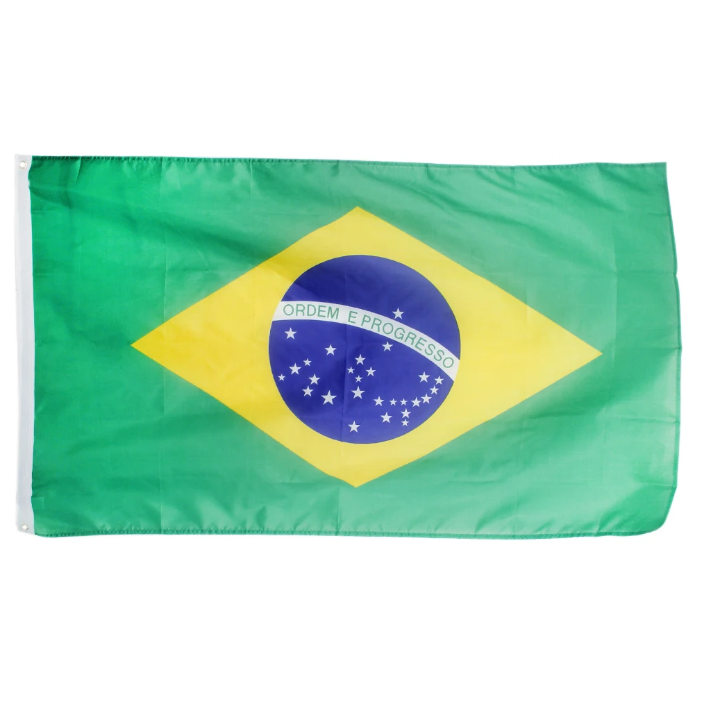 Large Brazil National Flag Brazilian Football Banner 150*90CM / 5*3FT Festival Supply