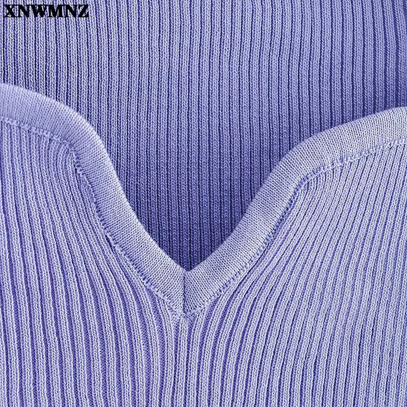 XNWMNZ Autumn Winter elasticity Short Square Collar Thin Knitted Pullovers Sweater Loose V-Neck Long Sleeve Women New Fashion