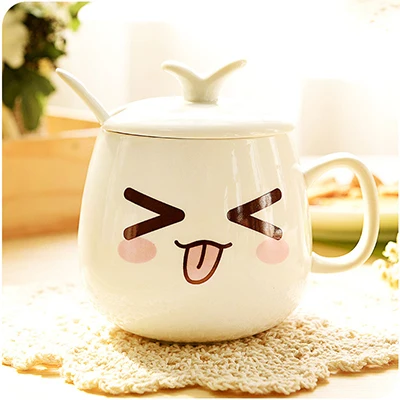 12 Ceramic Mugs Couples Cups Friends Gifts Office Coffee Milk Cups Ceramic Cup Creative Personality Cute Expressions Patterns - Цвет: 12