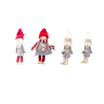 

1 Set 4Pcs Christmas Tree Decorations Felt Cloth Ornaments Christmas Pendants Creative Closet Charm Creative Gift