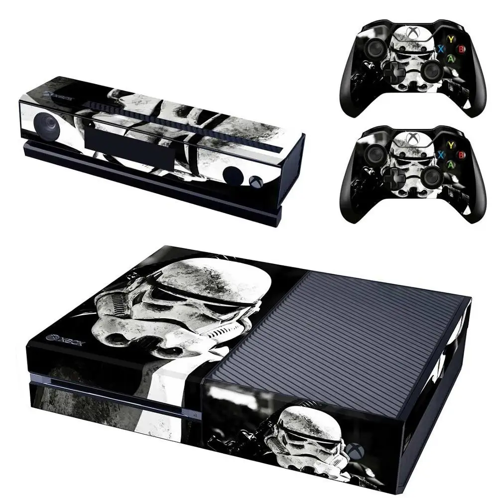 Наклейки из "звездных войн" для xbox one, виниловые наклейки, накладки для xbox one, консоли Kinect, два контроллера - Цвет: GSTM0316