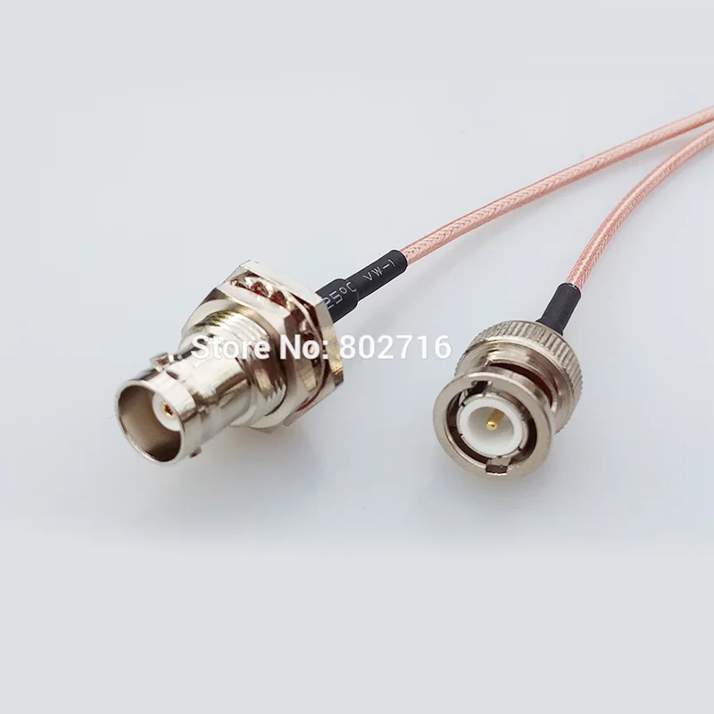 100 шт./лот BNC женский прямой к BNC Мужской прямой RG316 RF коаксиальный кабель RF Коаксиальная Перемычка отрезок провода расширения шнур 15 см 6"