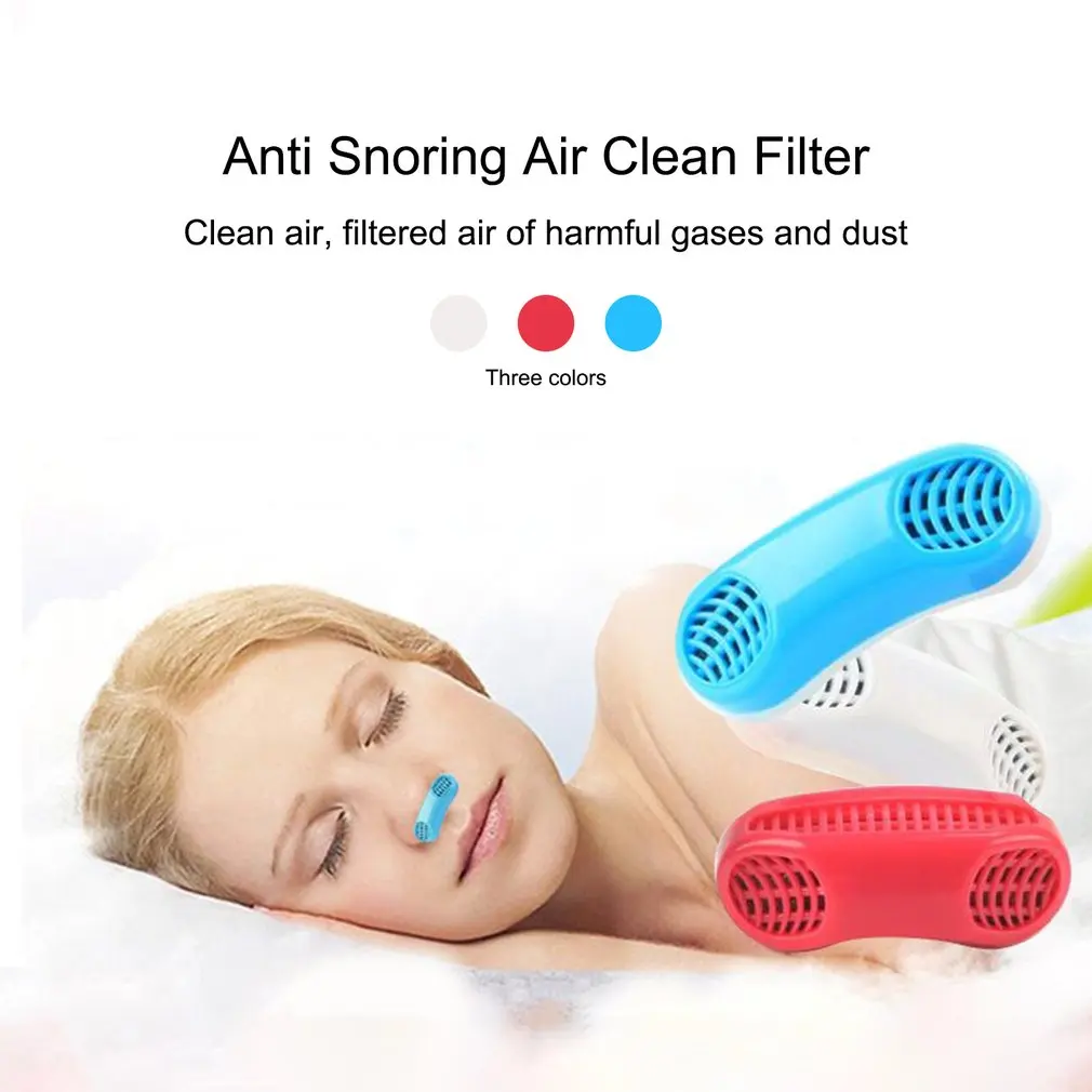 

1 Pair Anti Snoring Snore Stop Air Clean Filter Breathing Apparatus Purifier