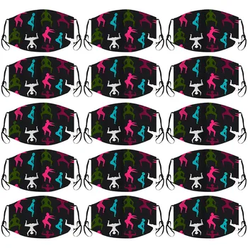 

Unisex Funny Cute Printed Washed 15pcs Face Masks For Men And Women Kids Mask Reusable Mouth Mask Washable Face Mask With Filter