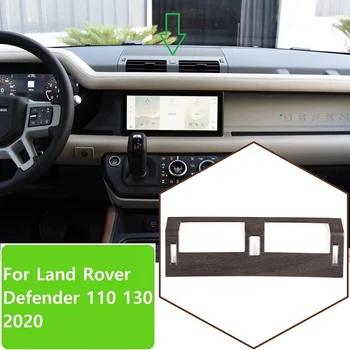 

ABS Chrome Oak Grain Carbon Fiber For Land Rover Defender 110 130 2020 Car Central Control Air Outlet Decorative Frame Trim