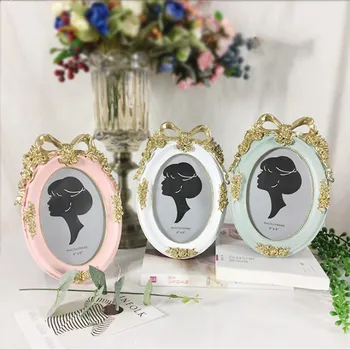

uropean Retro Home Photo Studio Craft Gift Ornaments Wall 6 Inch Wedding Frame Resin Creative Photo Frame