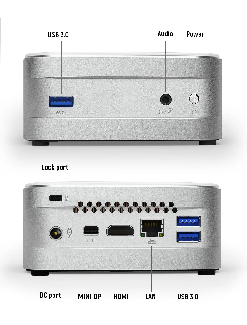 E. Мини Intel NUC Мини ПК Pentium 4405U HD graphics 510 с 4K HDMI маленький компьютер RJ45 DDR4 SSD M.2 слот Поддержка Wi-Fi для HTPC