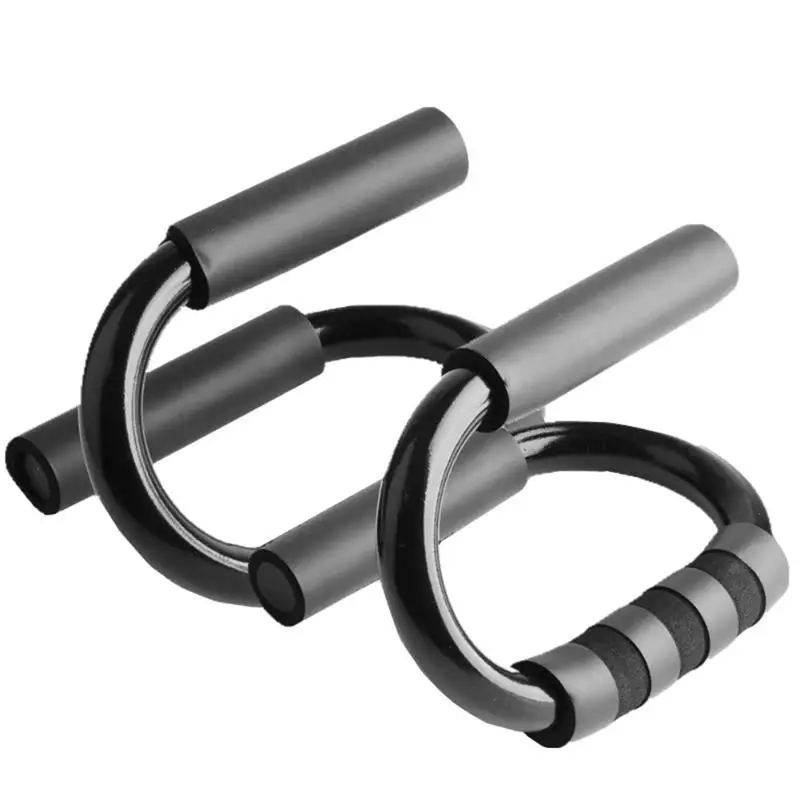 

2pcs Black Color S-Shaped Push up Bars Non-slip Push-up Stands for Abdominal Chest Muscle Expansion Fitness Training