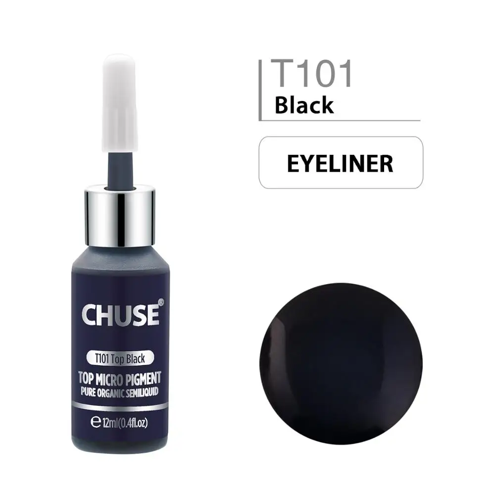 CHUSE T101 Топ черный микроблейдинг Микро Пигмент Перманентный макияж чернила