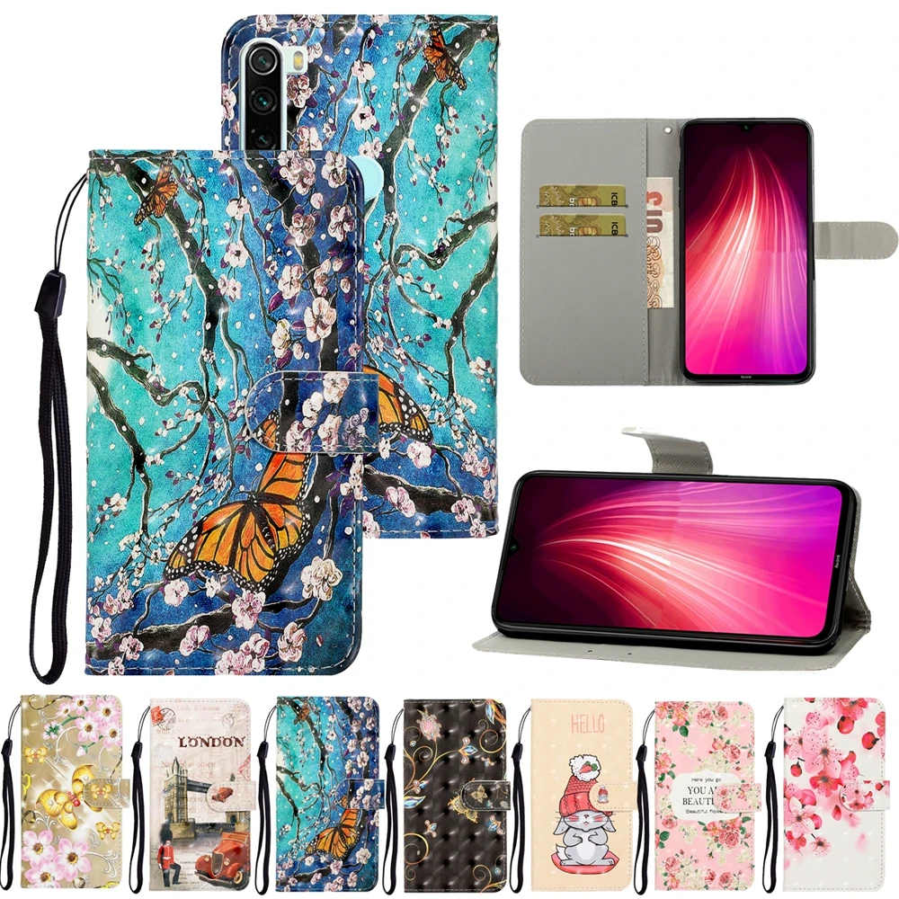 Чехол для Redmi Note 8, чехол для Xiaomi Redmi Note 8, 7, 6 Pro, кожаный флип-чехол для Xiaomi Redmi 8A, чехол-кошелек, Магнитный чехол