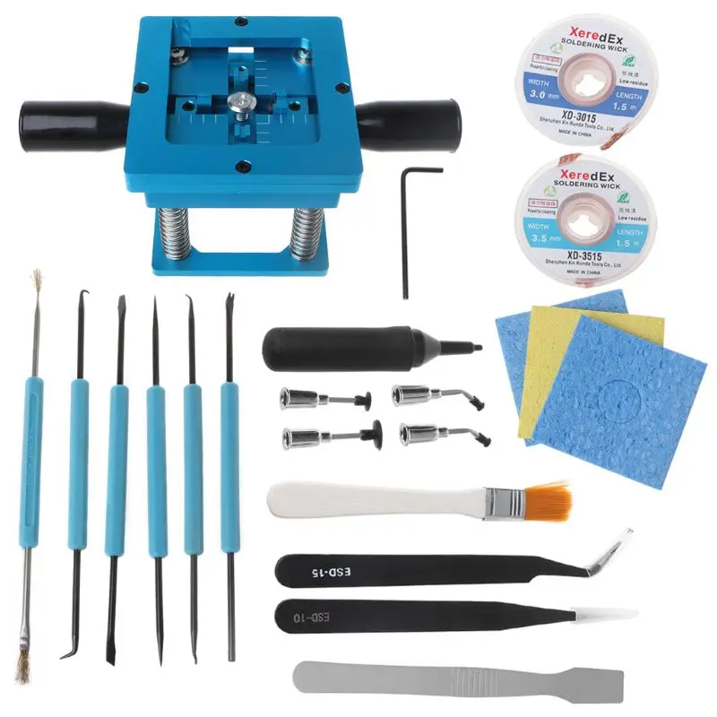 

1Set Blue BGA Reballing Kit Planting Station with Hand Shank Allen Wrench Rework G8TB
