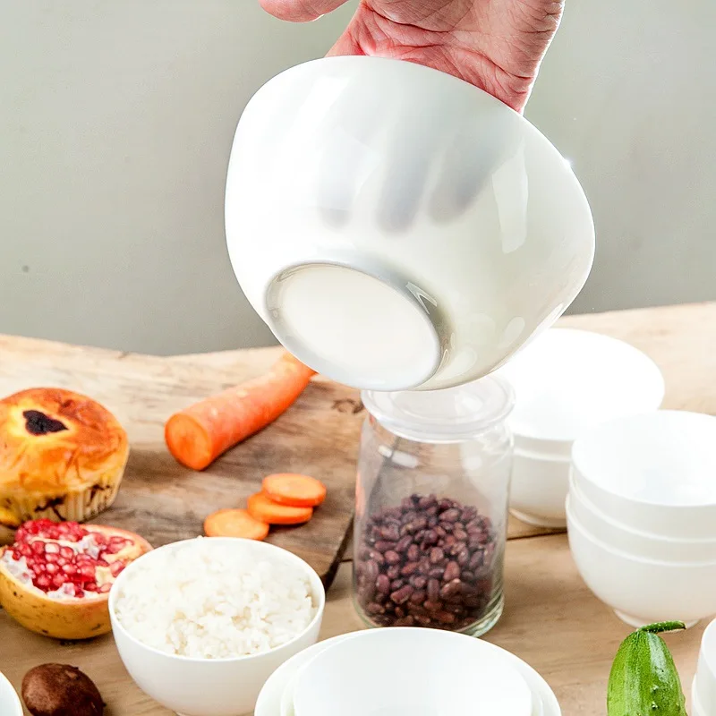 Чистый белый костяной фарфор маленькая чаша ins дом в скандинавском стиле керамика посуды ресторана суп с лапшой чаша для риса