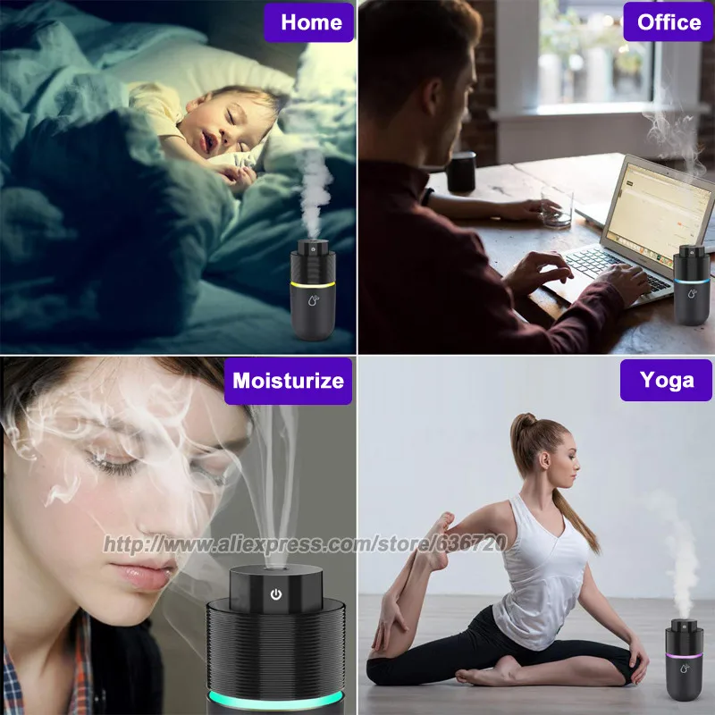 USB Car Essential Oil Diffuser Car Humidifier, 200mL Big Volume Aromatherapy Air Freshener for Home Office Travel Vehicle 5
