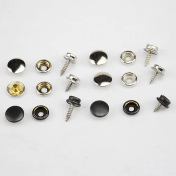 

100 pieces 201# stainless steel screw big white buckle yacht tarpaulin tent outdoor supplies screw fixing buckle four buttons