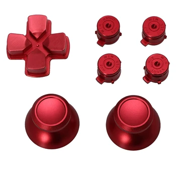 

Metal Dpad Thumbstick Cap Bullet Buttons For Sony PS4 DualShock 4 Controller Kit