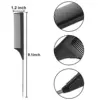3 Packs Rat Tail Comb Steel Pin Rat Tail Carbon Fiber Heat Resistant Teasing Combs with Stainless Steel Pintail 2