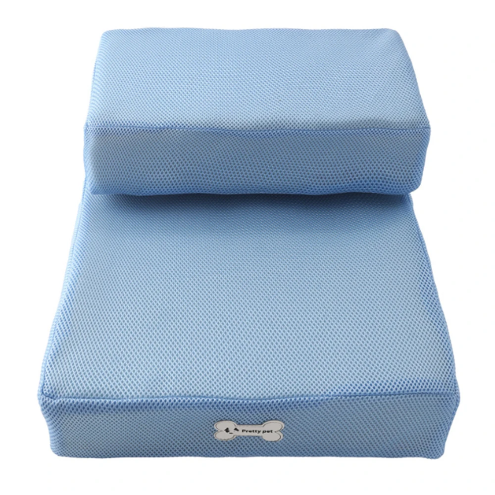 2 ступеньки лестницы для собак лестницы для маленьких собак пандусы для щенков кошек коврик для домашних животных кровать лестницы подушка для дома - Цвет: Blue
