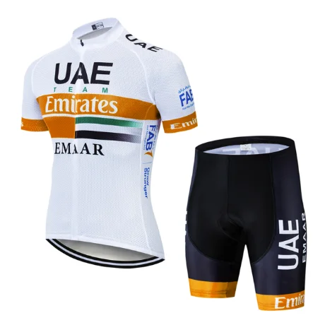 Cycling suit ОАЭ Велоспорт Джерси 9d набор велошорт Ropa Ciclismo мужские летние быстросохнущие Pro костюм для велосипеда Hombre Roupa брюки одежда - Цвет: Cycling suit