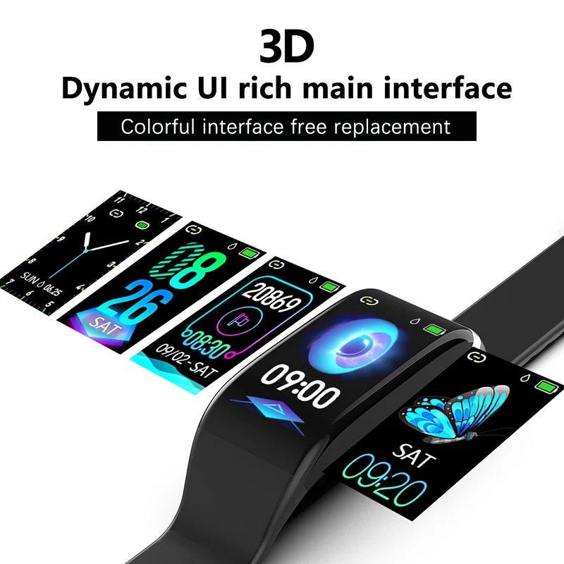 Smart Bracelet Heart Rate Blood Pressure Oxygen Exercise Bluetooth Step LHB99