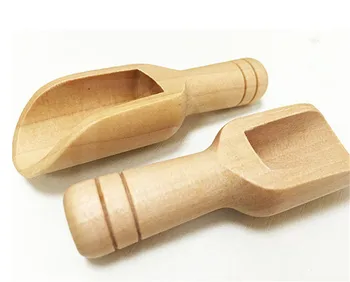 

Mini Cute Wooden Scoops Bath Salt Spoon Candy Flour Coffee Rice Spices Food-grade Smooth Wood Spoon Scoops Kitchen Utens Tool