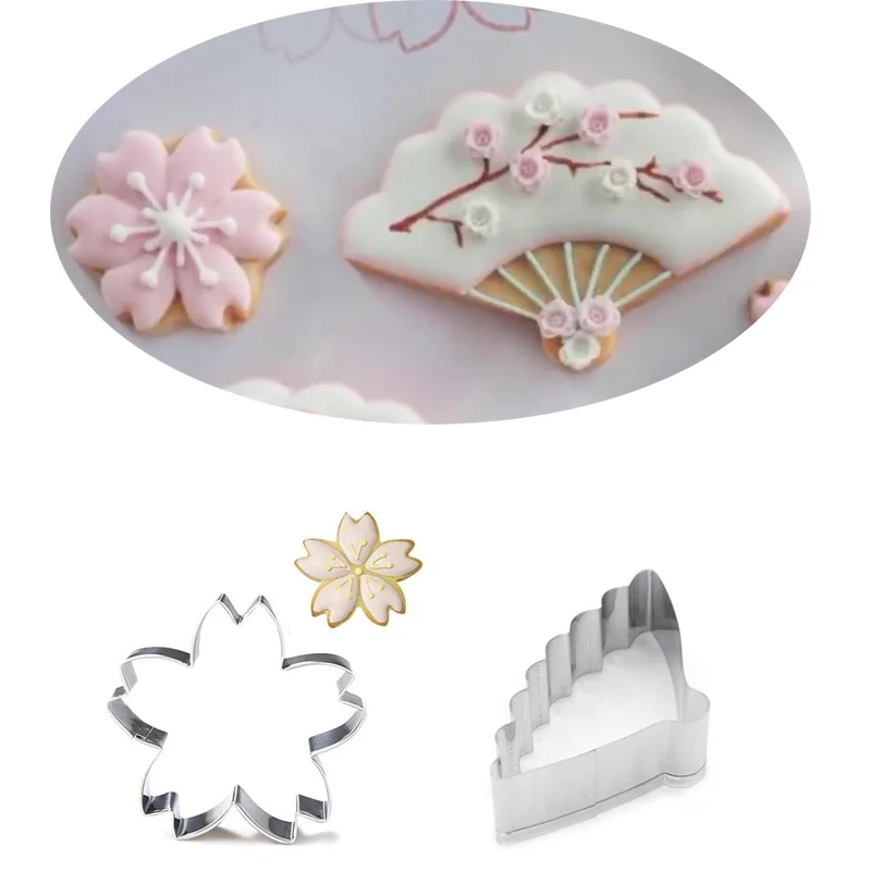 1pcs reposteria Cherry Blossom Stainless Steel Cookie Cutter Biscuit Mould Fondant Cake Decor Tools Cupcake Pastry Shop Bakewre