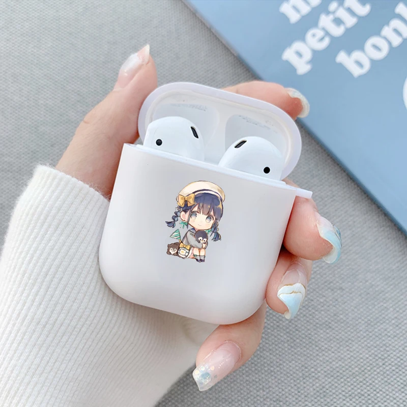 Lovely Girls Lines Soft Silicone Case For Airpods 1/2 Lanyard Wireless Bluetooth Air Pods 2 Headset Earphone Cover Pod 1 | Электроника