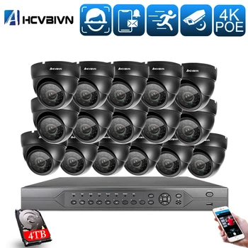 

AHCVBIVN H.265+16CH 4K 5MP POE NVR CCTV Camera System AI Ultra HD Outdoor Waterproof Security IP Camera Video Surveillance Set