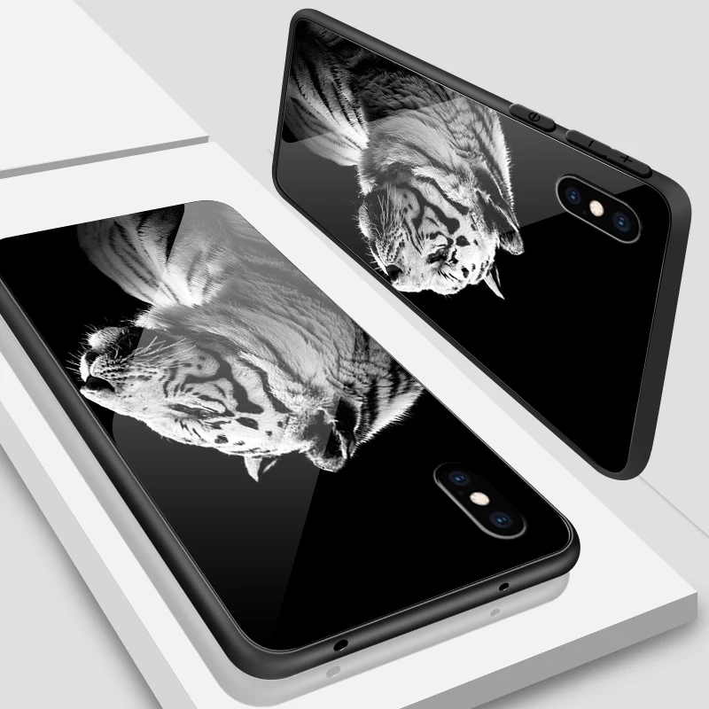 Для iPhone 5S, SE 6 6S 7 8 Plus XR XS макс. закаленное стекло чехол для Meizu M5 M6 M8 M9 Note Plus ударопрочный жесткий принт киска Капа - Цвет: W186