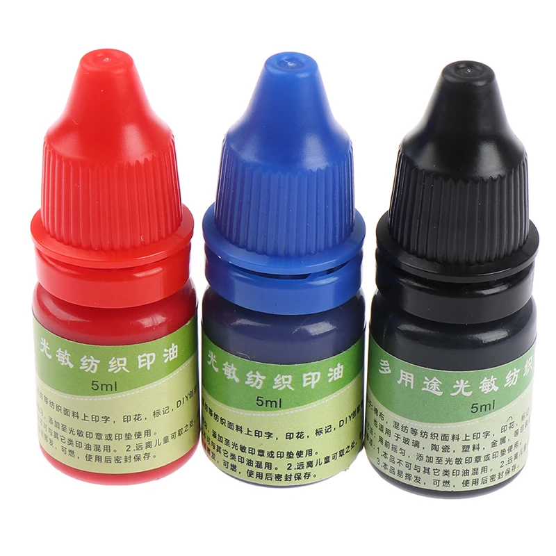 5ml Textile Clothes Waterproof Ink Special Ink For Students Children Name Stamp Printing On Clothing Wash Not Fade 5ml textile ink name stamp