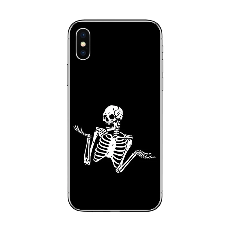 Cicibers Забавный сатанический Череп Мягкий силиконовый чехол для телефона iphone 7 8 6 S