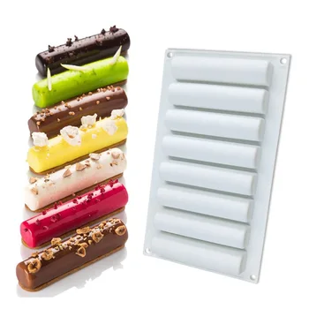 

Lightning Puff Long Strip Finger Biscuit Mousse Silicone Cake Mold For Baking Mould Mousse Pan Bakeware Pastry Decoration Tool