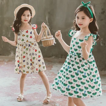

Girls 2020 New Dress Summer Dress Children's Fair Maiden Dress Summer Girl Temperament Fresh Dress for Girls 10 To 12 Years