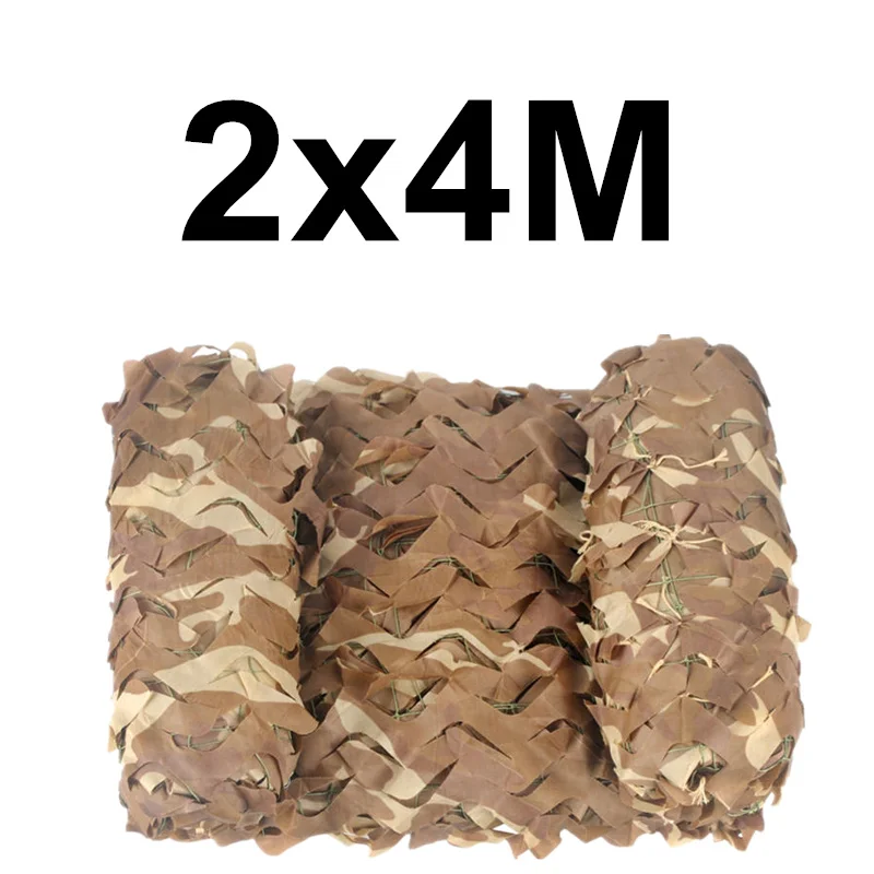 Desert WELEAD 2x4 м усиленная камуфляжная сетка военный белый песок черная маскирующая сетка охотничий тент садовый тент скрытие 4x2 2x4 2*4 м - Цвет: Desert