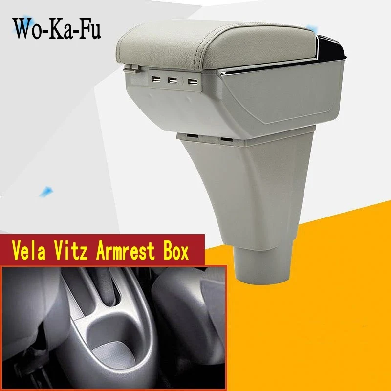 

Подлокотник для Toyota Vela Vitz, центральный подлокотник с USB-интерфейсом для зарядки телефона