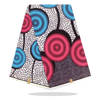 

100%Breathable Nigerian Wax Dye Printed Fabric Real Cotton Veritable Soft Ankara African Wax Prints Fabric By The Yards RV08-16