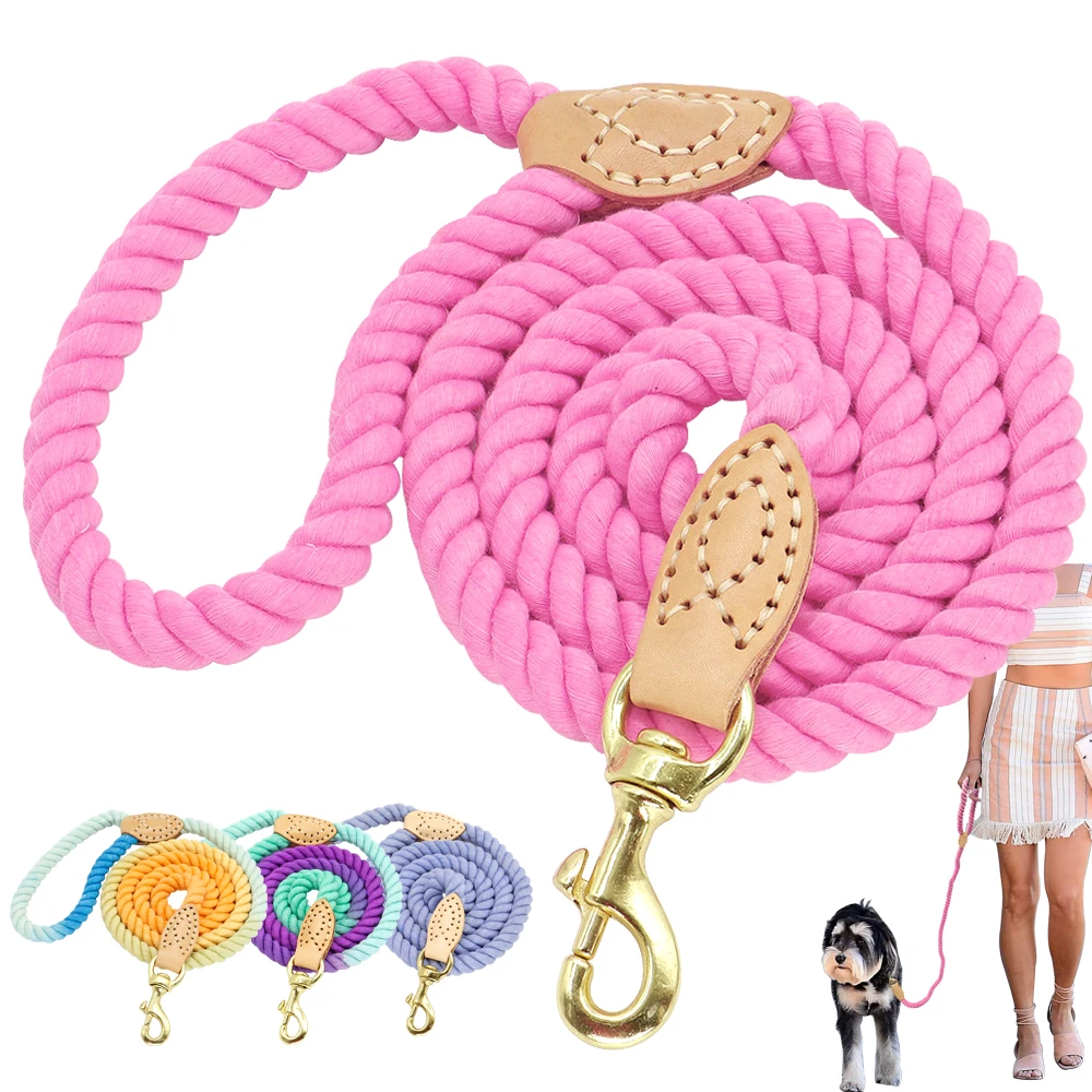 $9.44 150cm Dog Pet Leash Rope Nylon Small Medium Large Dogs Puppy Leashes Long Heavy Duty Large Dog Walking Training Lead